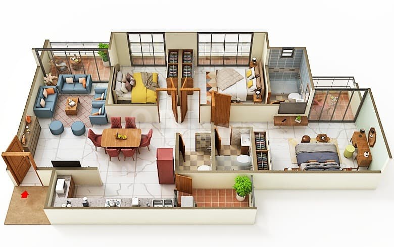 Floor Plan 2 - Sahajanand Supreme
