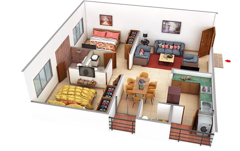 Floor Plan 2 - Satyamev Royal 5