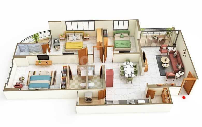 Floor Plan 2 - Turquoise Glamouere