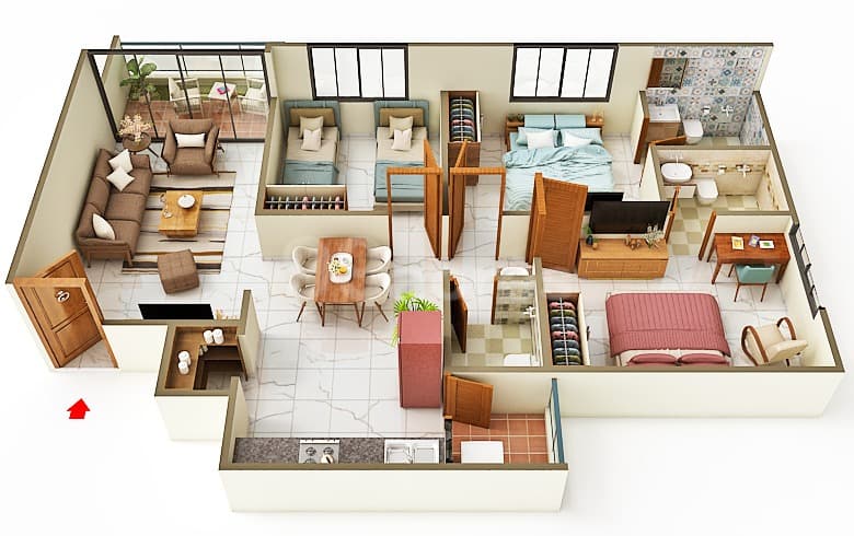 Floor Plan 1 - Royal Urbana