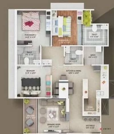 Floor Plan 2 - Shree Luvkush 4