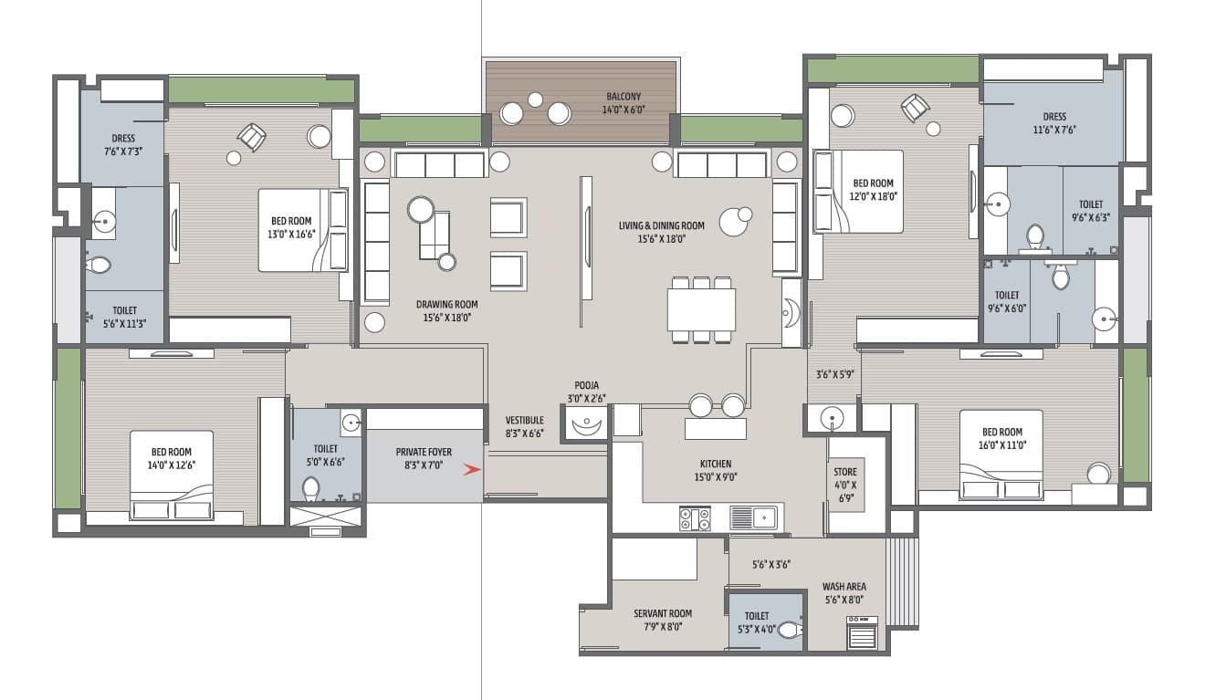 Floor Plan 1 - Sahastra Splendora 2