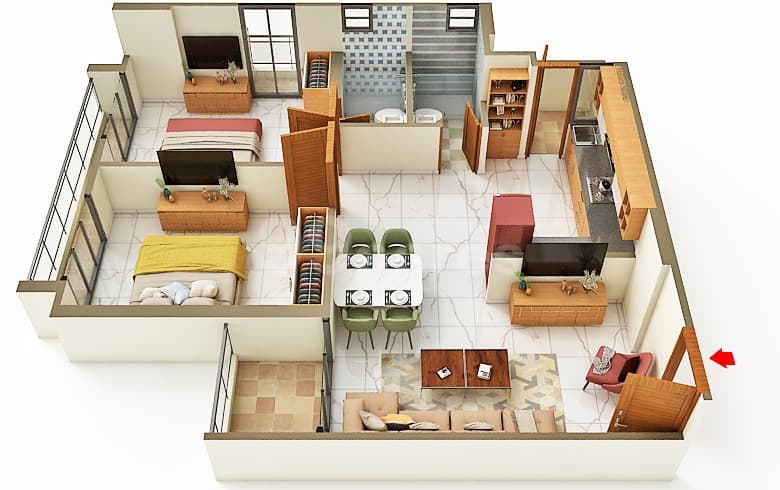 Floor Plan 1 - Deep Indraprasth Ixora