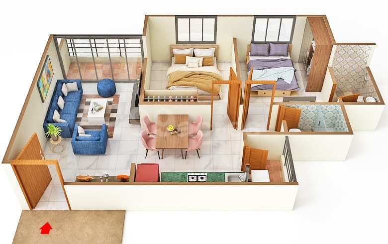 Floor Plan 3 - Deep Indraprasth Abode