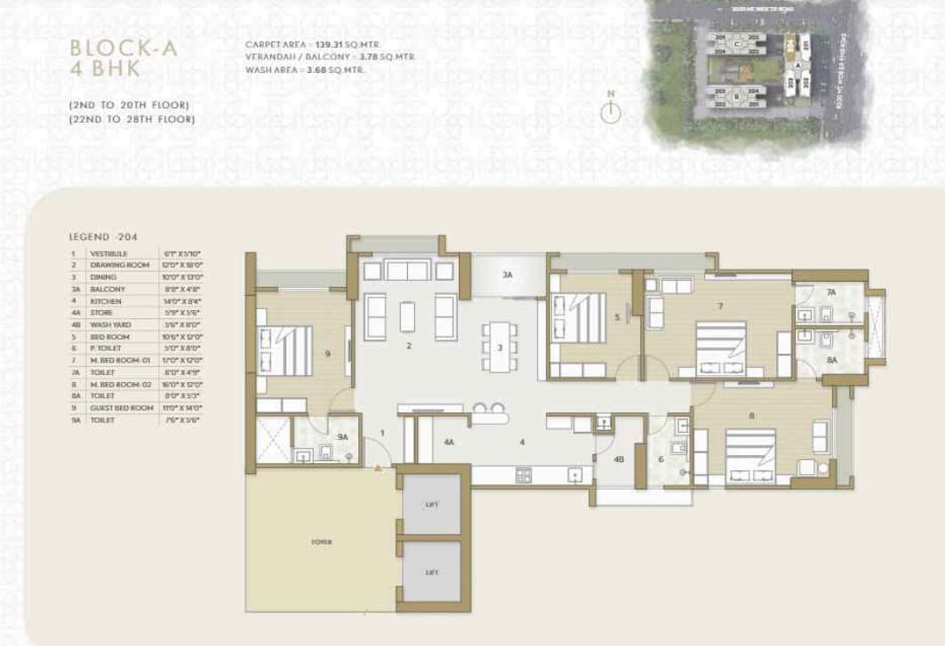Floor Plan 2 - Goyal Orchid Gold