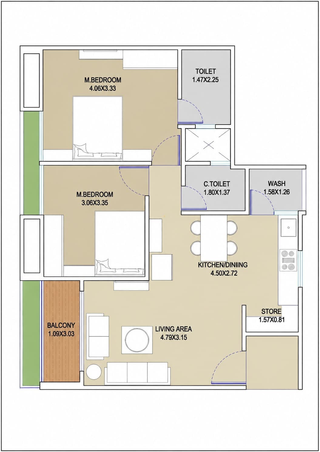 Floor Plan 1 - Paarijat Pransh