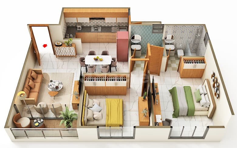 Floor Plan 1 - Mahadev Glory