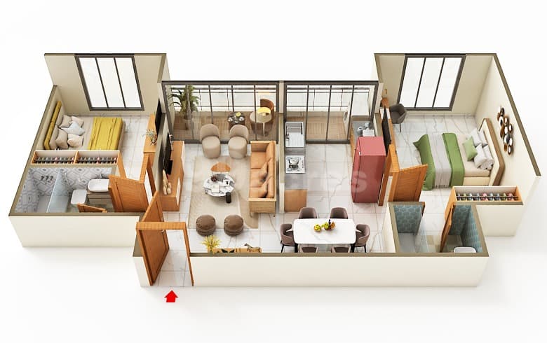 Floor Plan 2 - Mahadev Glory