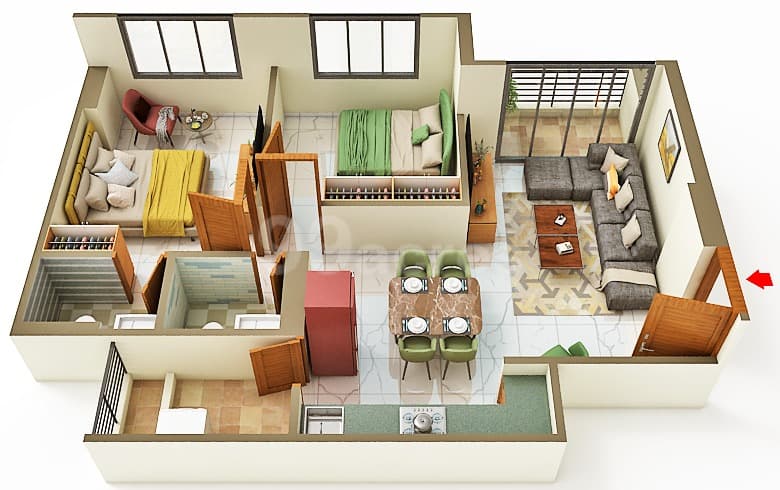 Floor Plan 1 - Green Garnet