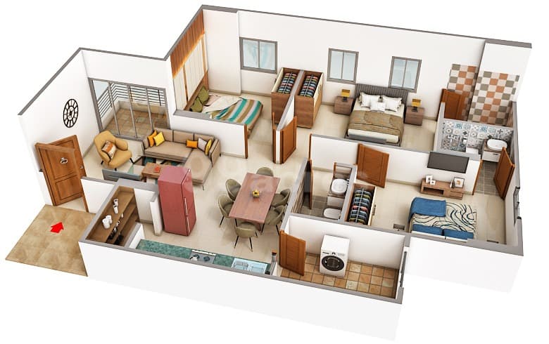 Floor Plan 1 - Aaravi 119