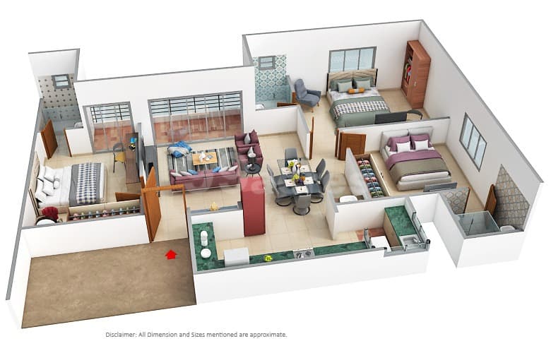 Floor Plan 1 - Kavisha The Portrait