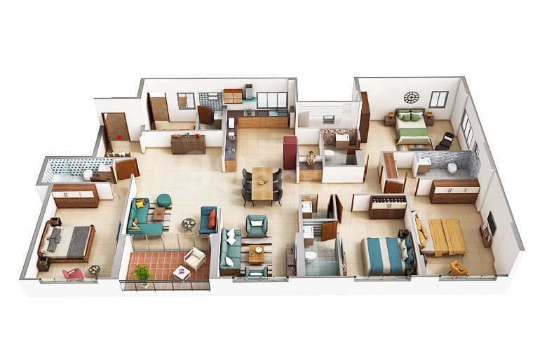 Floor Plan 1 - Malabar Retreat a Project by Ganesh Housing