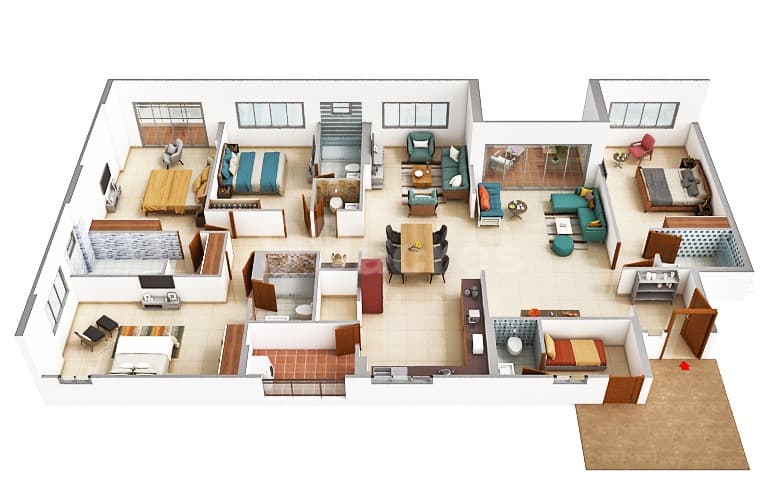 Floor Plan 2 - Malabar Retreat a Project by Ganesh Housing