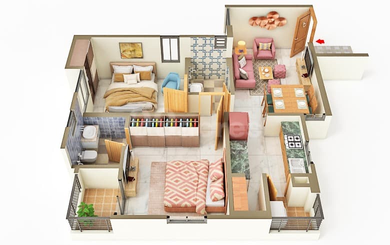 Floor Plan 2 - Adani Elysium Novus