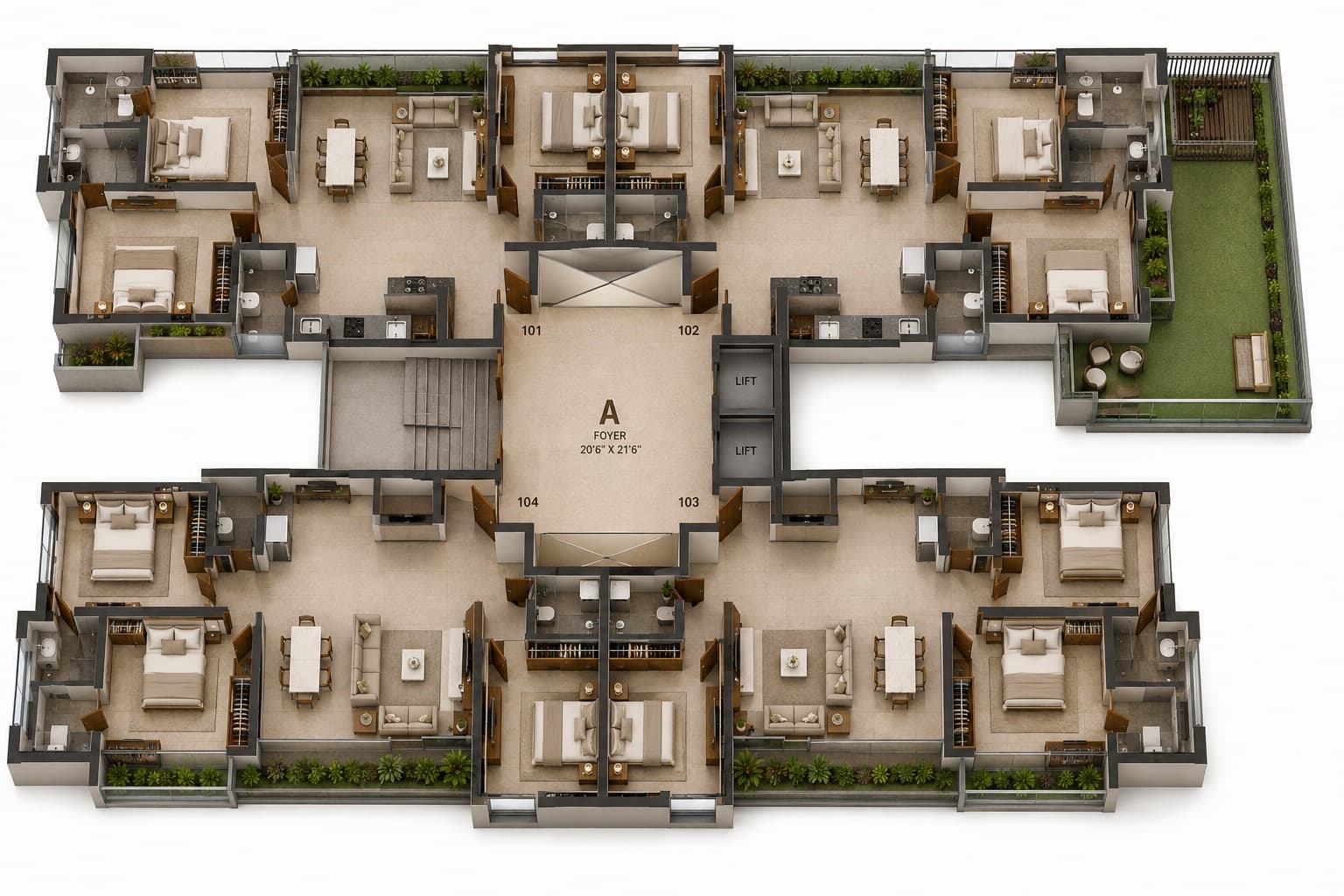 Floor Plan 1 - Satvam Harmony