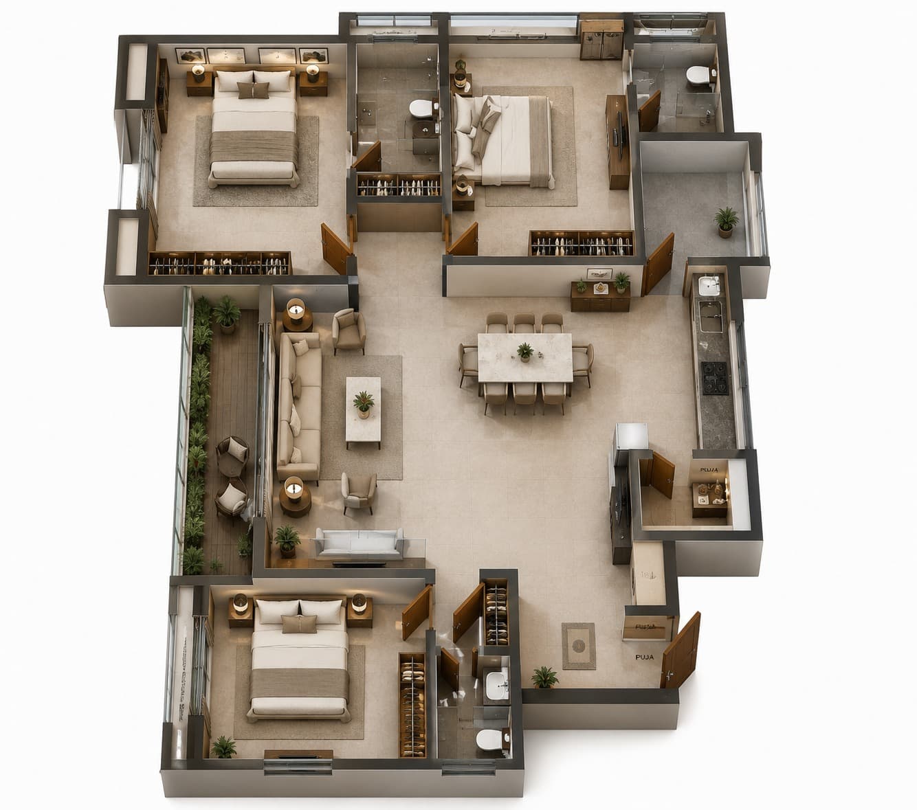 Floor Plan 3 - Satvam Harmony