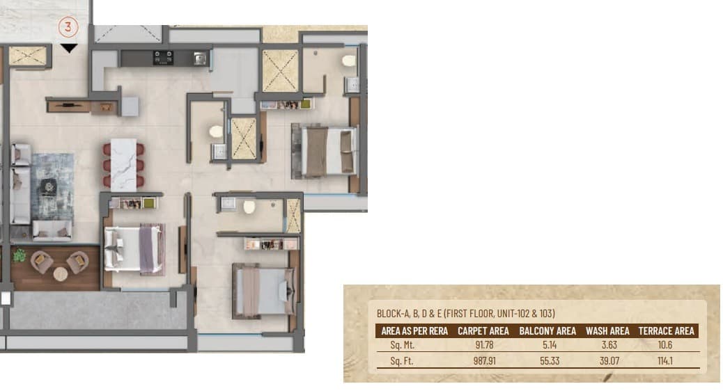 Floor Plan 4 - Adani Embrace