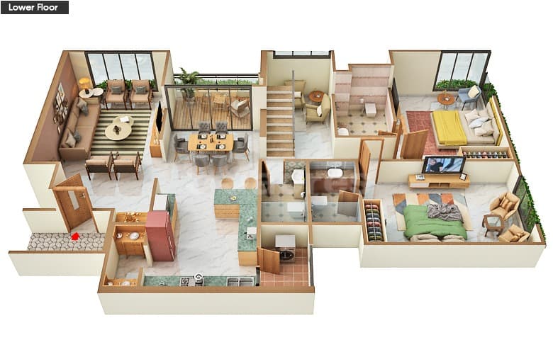 Floor Plan 1 - Dhiva Kalash Orlena