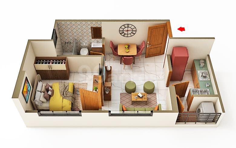 Floor Plan 1 - Saanvi Aarambh Greens