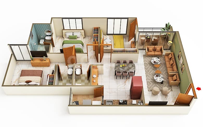 Floor Plan 1 - Naroda Lavish