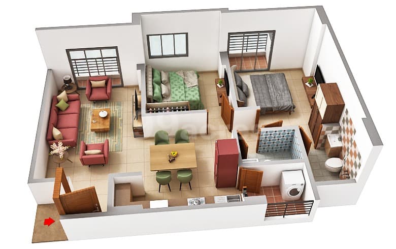 Floor Plan 1 - Satyamev Royal 4