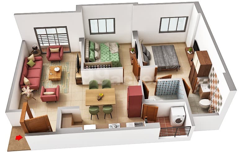 Floor Plan 2 - Satyamev Royal 4