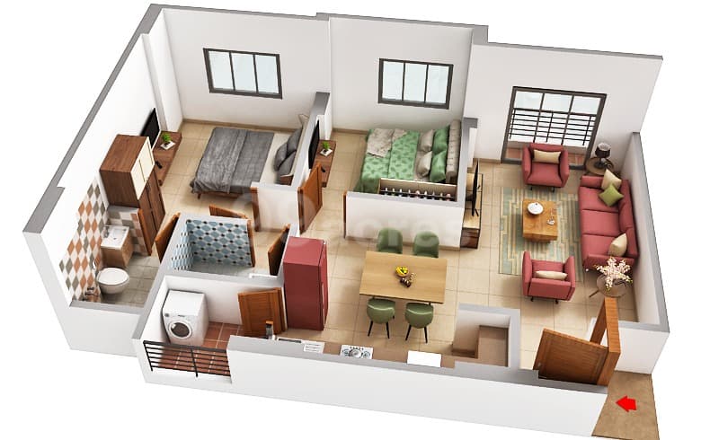 Floor Plan 3 - Satyamev Royal 4