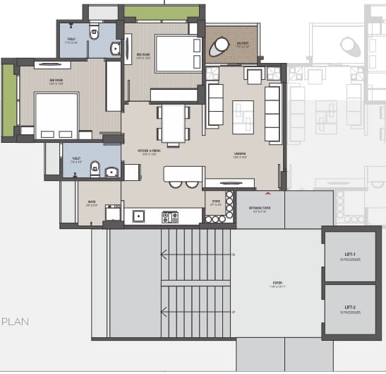 Floor Plan 1 - Kala Sagar Skie