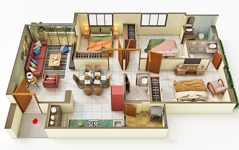 Floor Plan 1 - Mena Madhuram Prime
