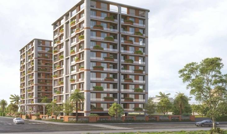 3 BHK Flat for Resale in Aatmiya Selenite - 3 BHK apartment for buy-resale in Gotri, Vadodara - main view