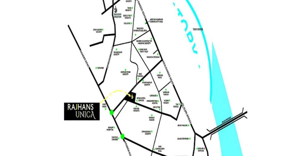 Rajhans Unica - interior view in Surat