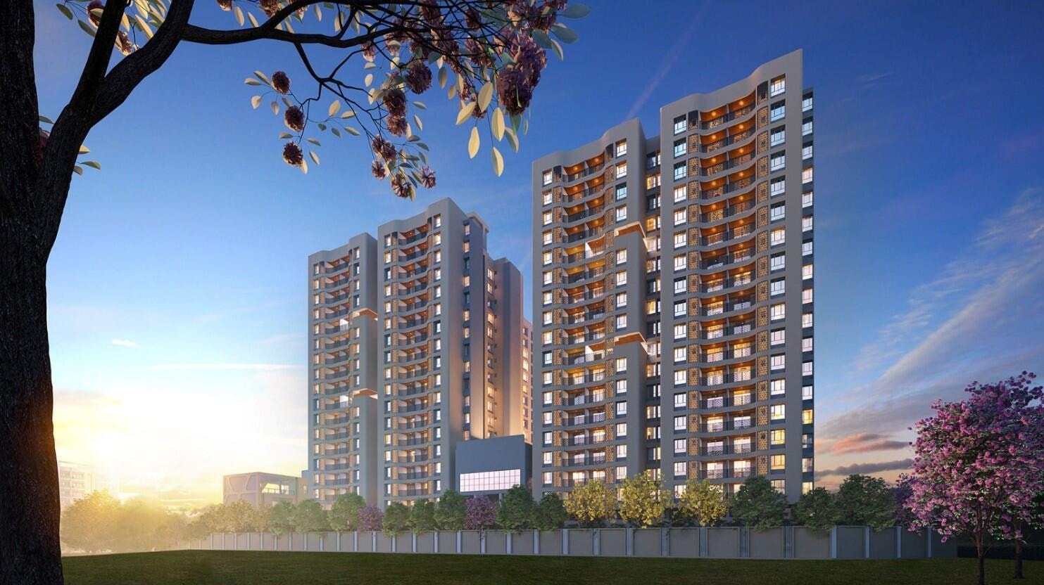 Kangralkar Landmark Towers - side view in Satara