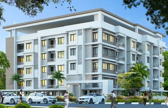 Khain Aashraya - 3 BHK apartment for buy-resale in Shivalli, Udupi - main view