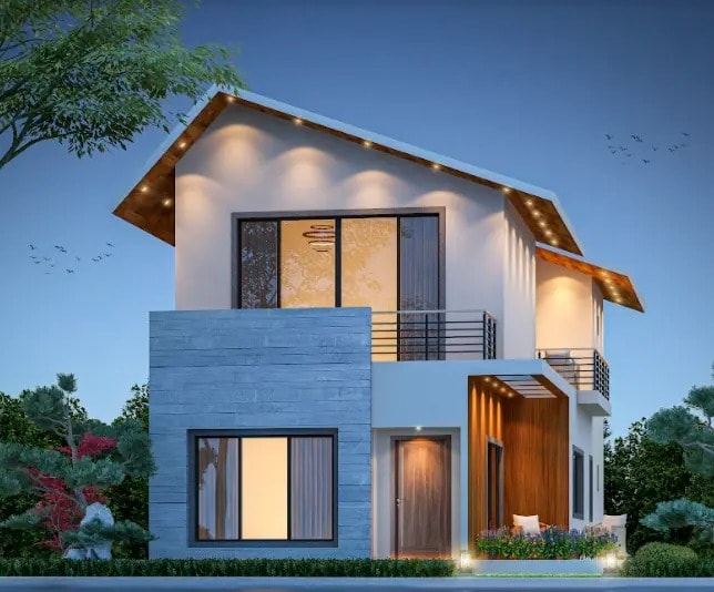 SVN Bay Park Beachfront Plots and Villas - side view in Visakhapatnam