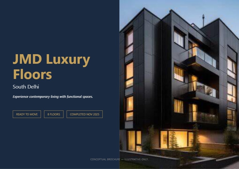 JMD Luxury Floors - exterior view in Chanakya Puri