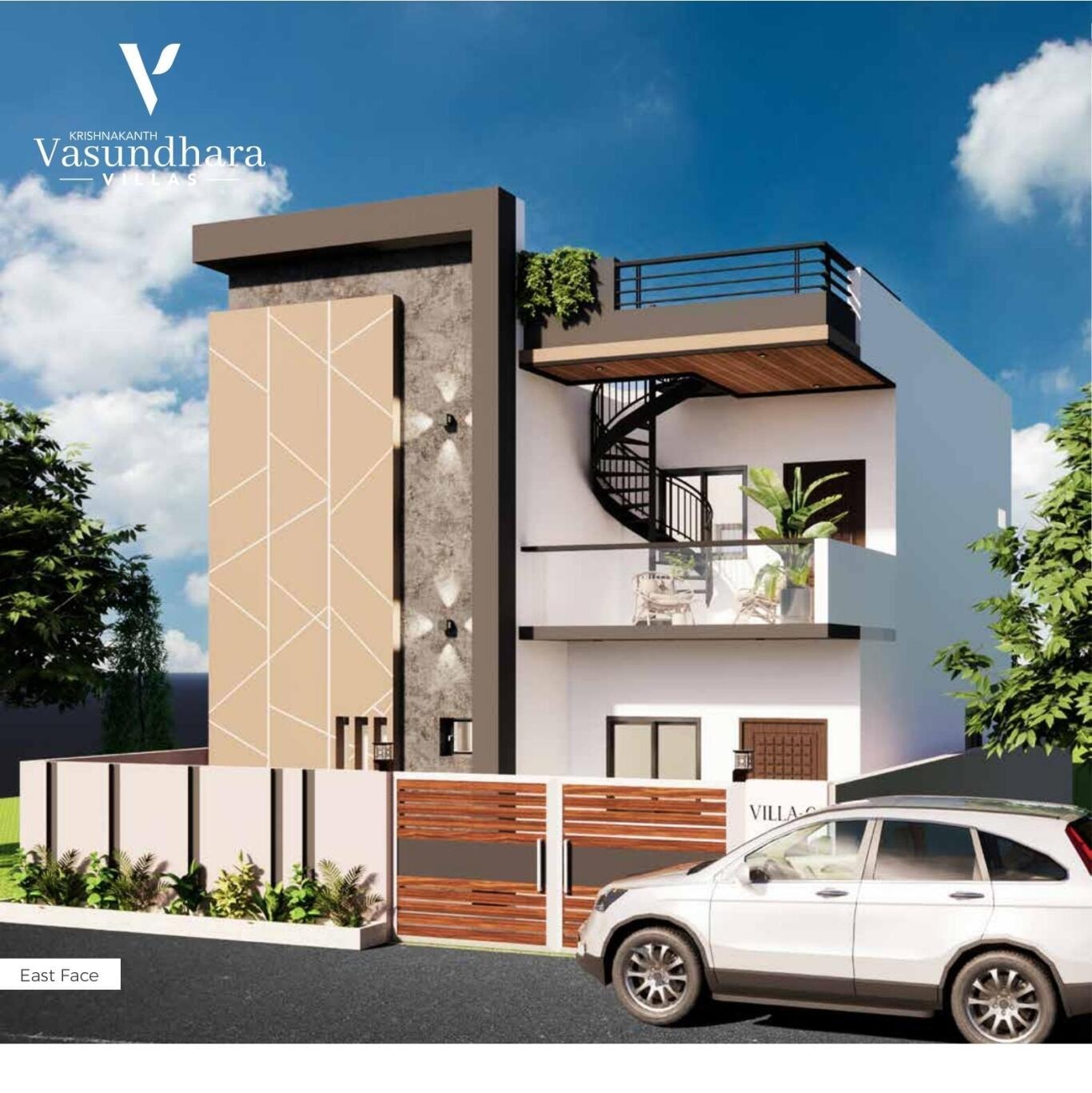 Krishnakanth Vasundhara Villas - side view in Kurnool