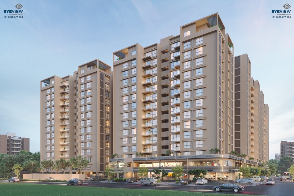 Kavisha The Canvas - 3 BHK apartment for buy-resale in Gurukul, Ahmedabad - main view