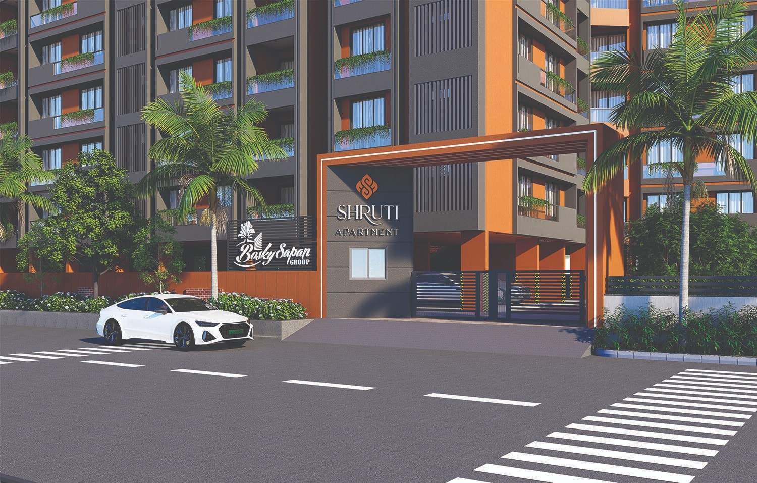 Shruti Apartment - side view in Ahmedabad