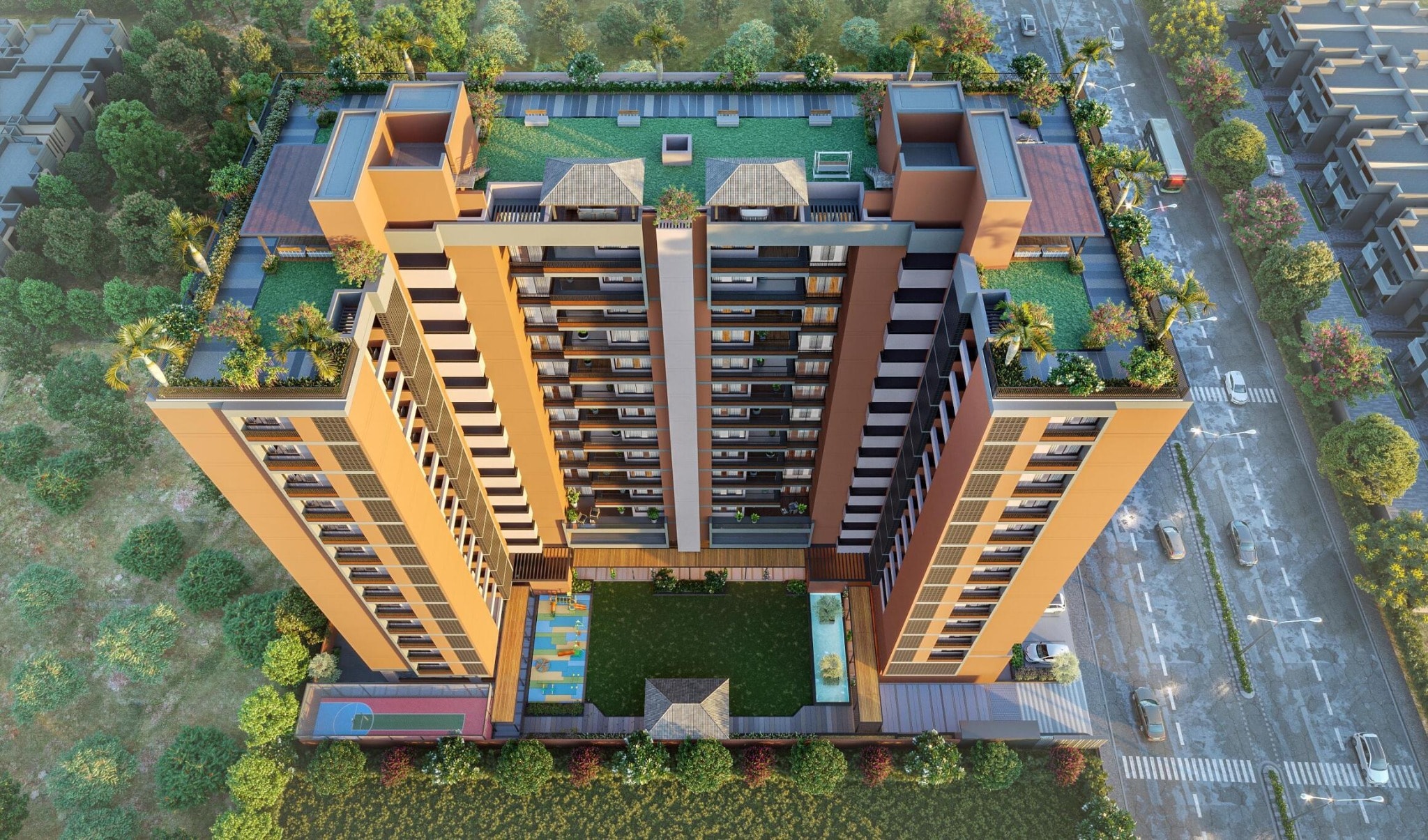 Swarnim Skyline - 3 BHK apartment for buy-new in Adalaj, Ahmedabad - main view
