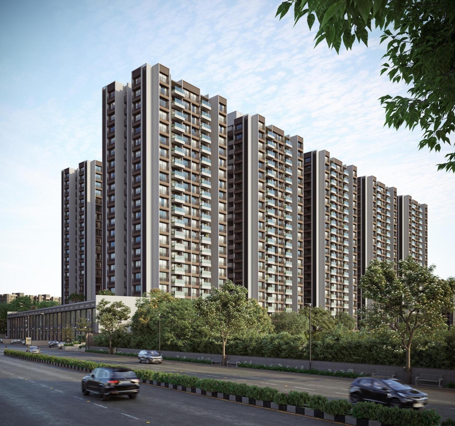 Dev The Galaxy - side view in Ahmedabad