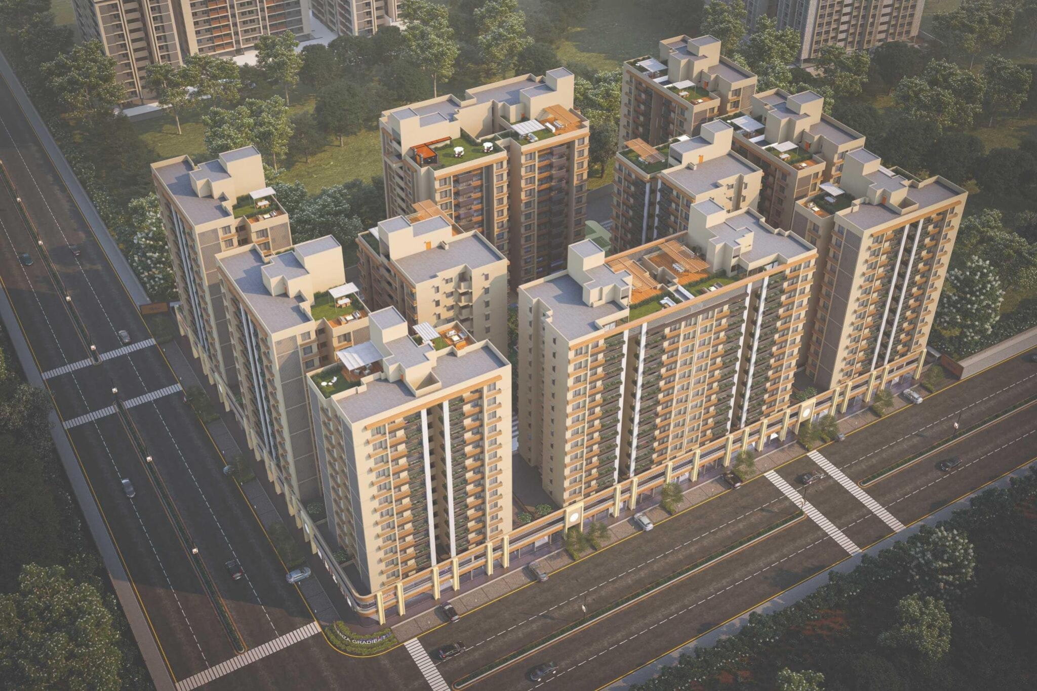 Elenza Gradient - 3 BHK apartment for buy-new in Shela, Ahmedabad - main view