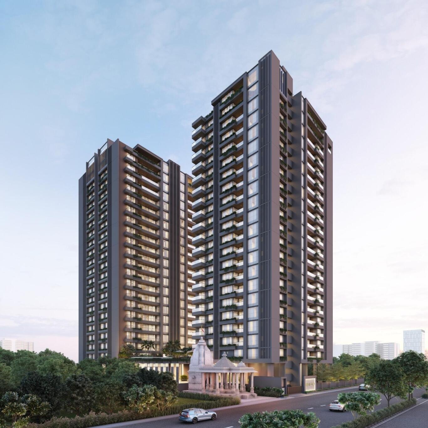 NB Palm - 4 BHK apartment for buy-new in Thaltej, Ahmedabad - main view