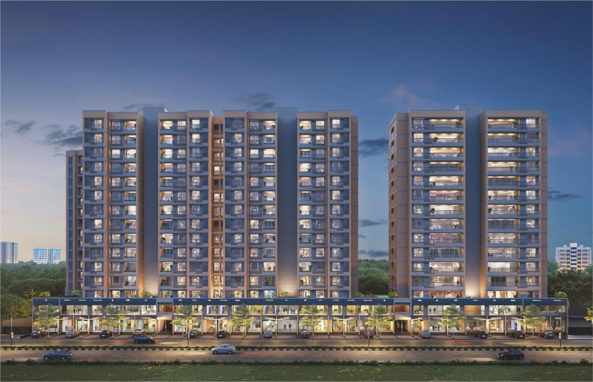 Swastik Clairmont - side view in Ahmedabad