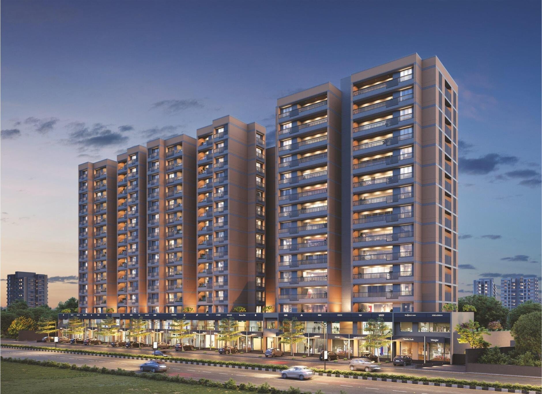 Swastik Clairmont - detail view in Ahmedabad