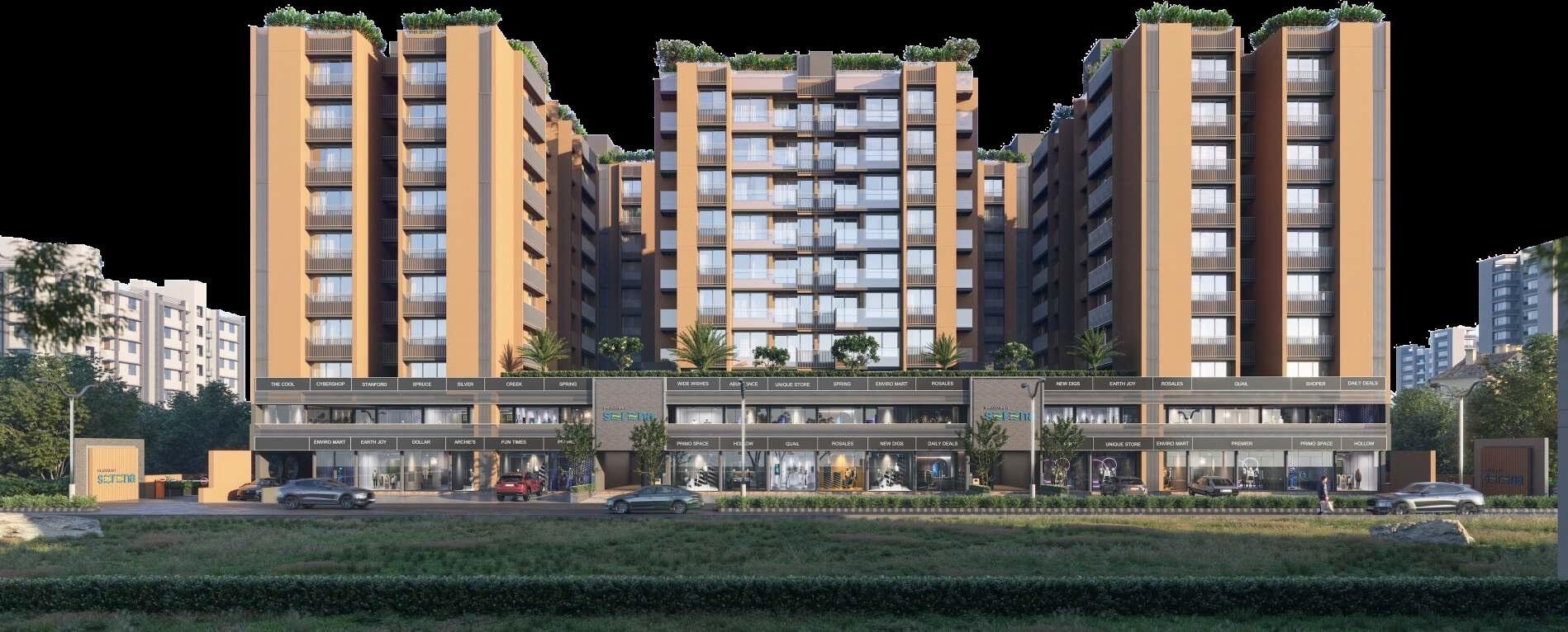 Praharsh Serena - 3 BHK apartment for buy-new in South Bopal, Ahmedabad - main view