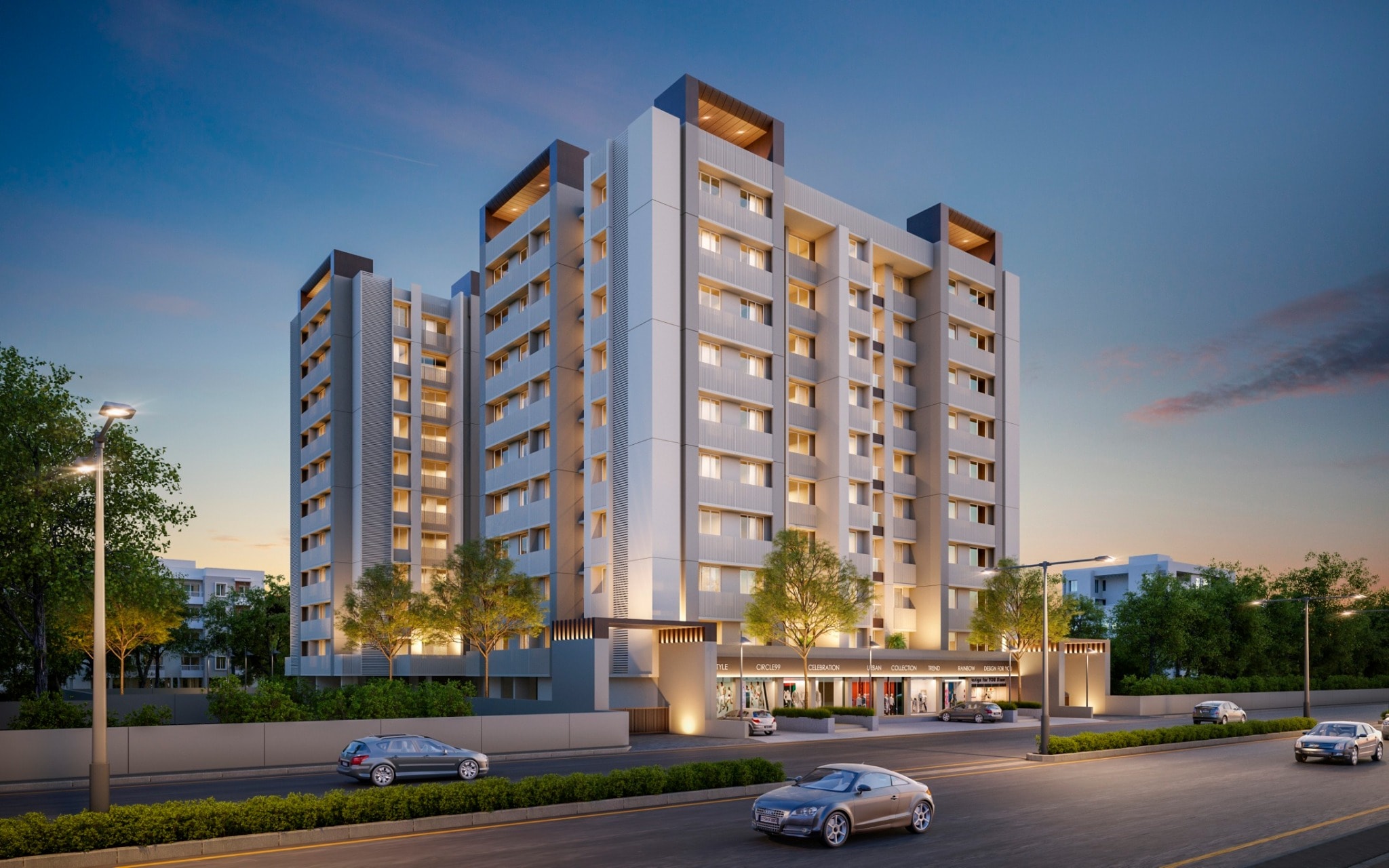 Praharsh Platinium - side view in Ahmedabad