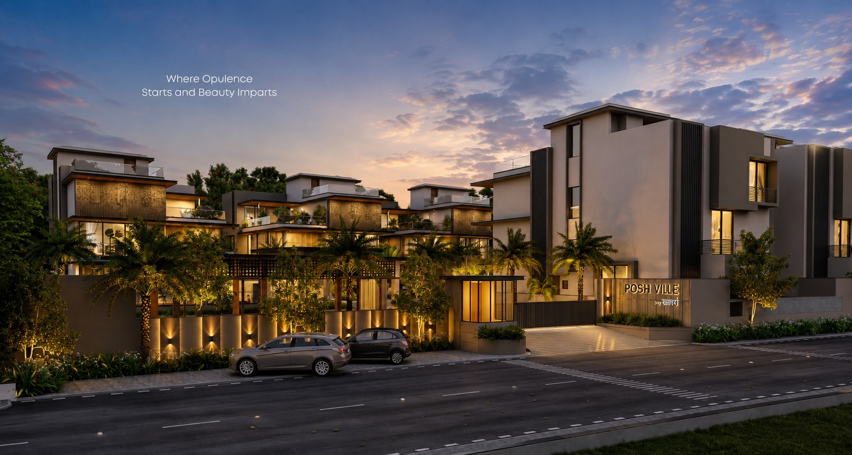 SAAMARTH POSHVILLE - villa for buy-new in Raysan, Gandhinagar - main view