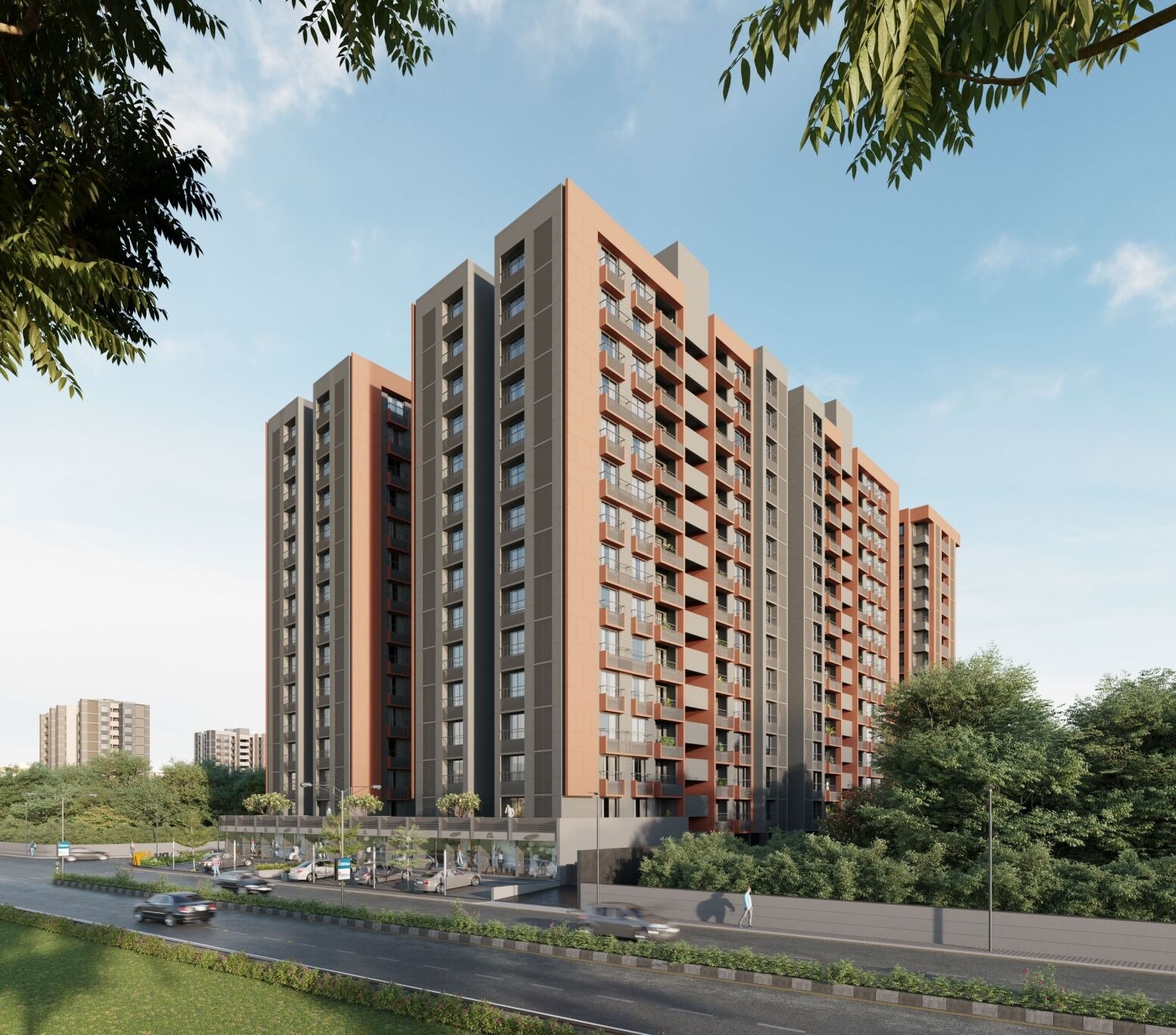 Sheladia Luxuria - side view in Ahmedabad