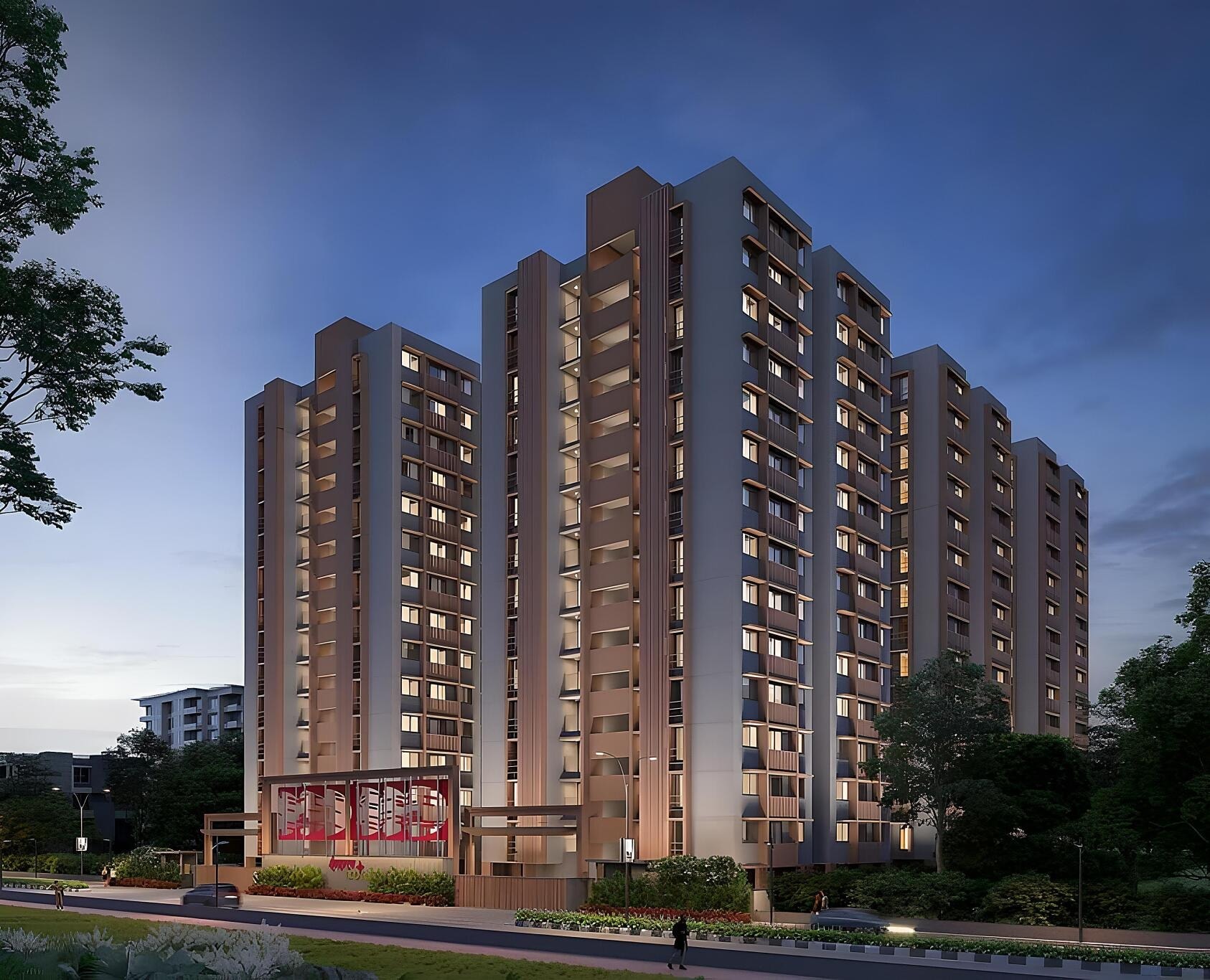 Deep Indraprasth Ixora - 2 BHK apartment for buy-new in Shela, Ahmedabad - main view