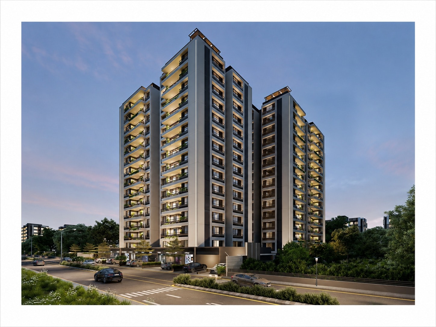 Mahalaxmi Satvam Skyline - exterior view in Gandhinagar